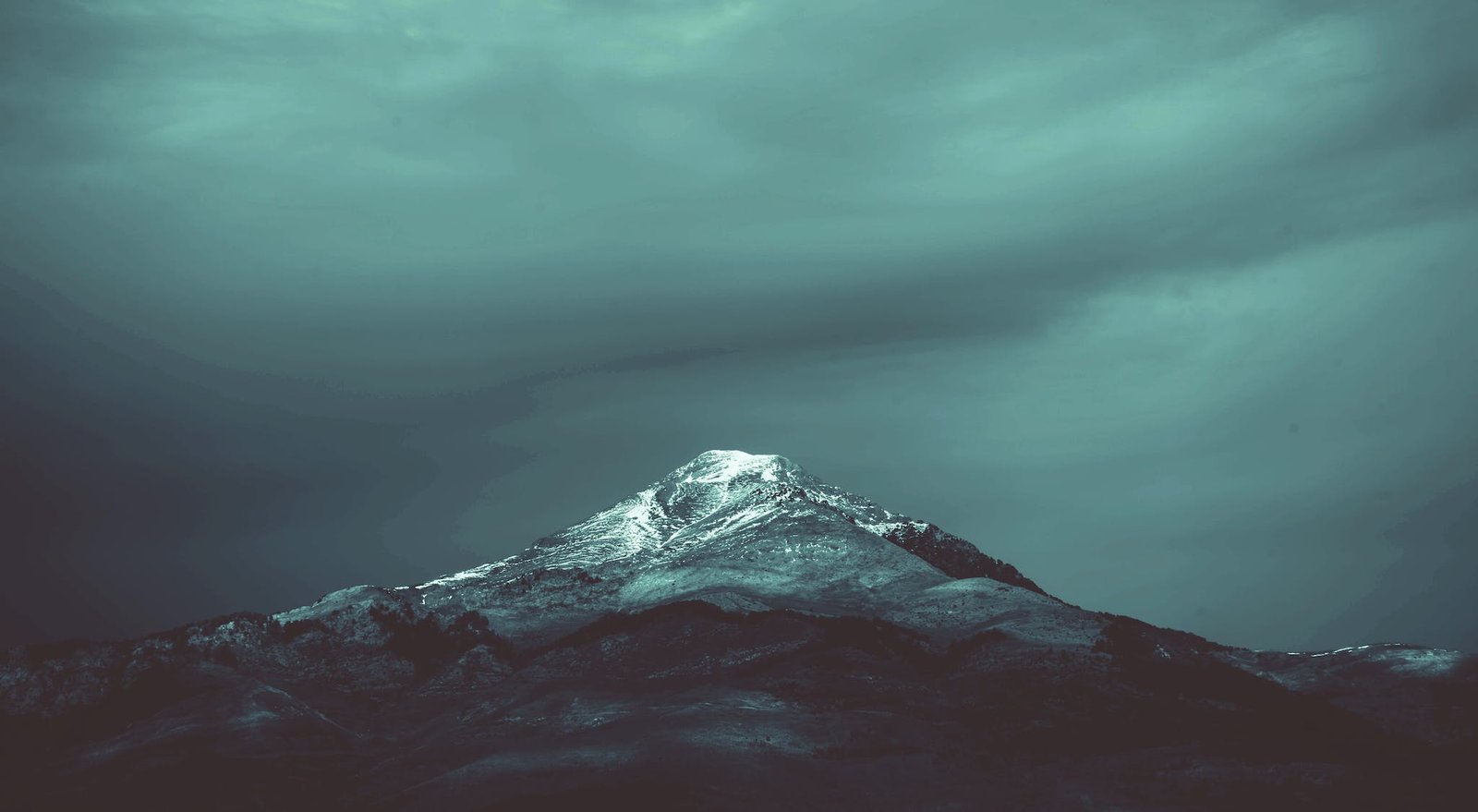 Black and Teal Mountain